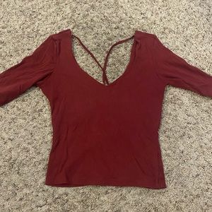 Maroon strappy top